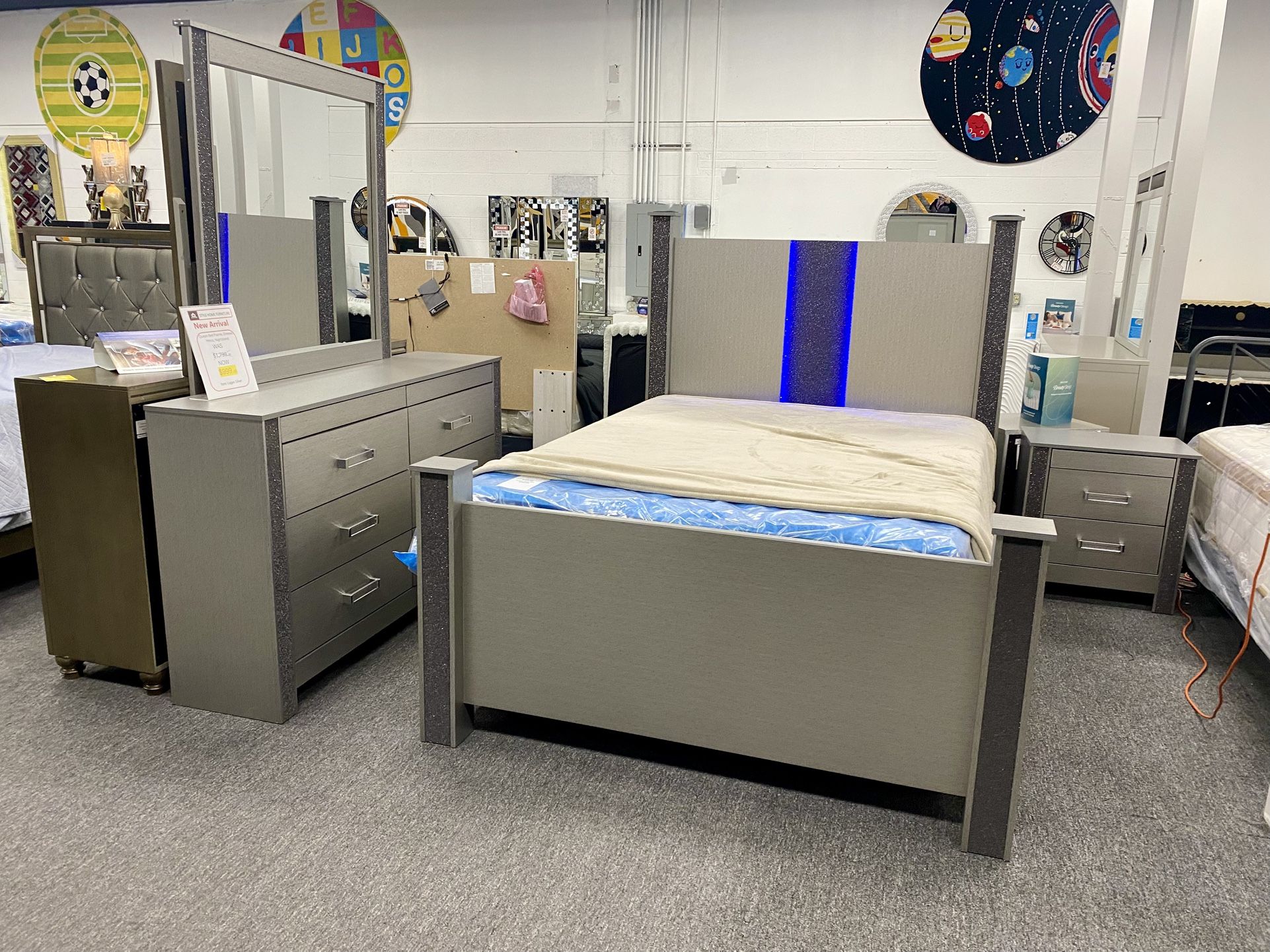 4pc Queen Size Bedframe Set $999