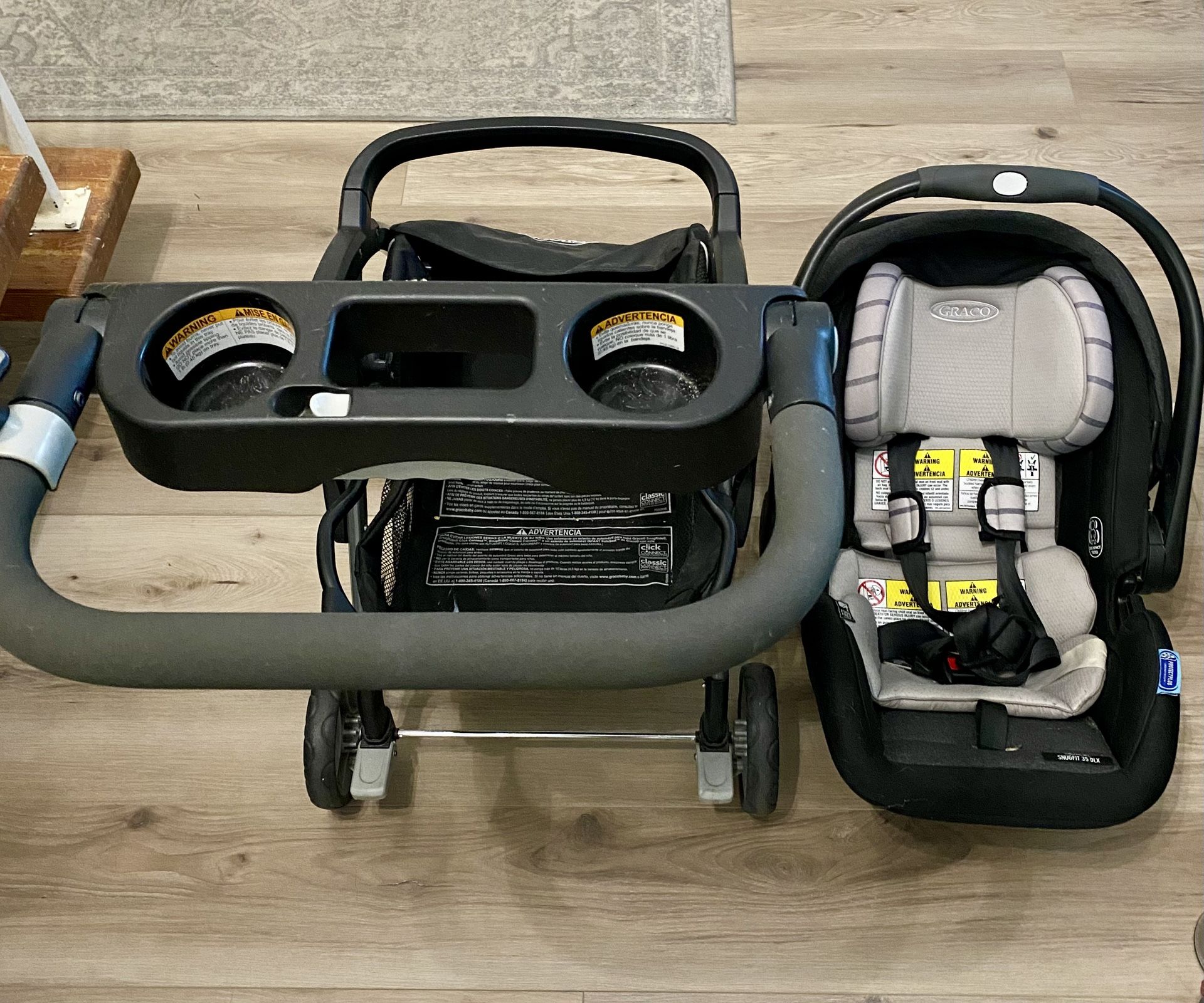 Graco SnugRider Elite Car Seat And Stroller