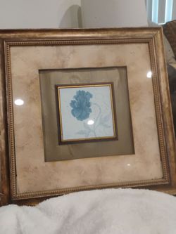 Flower print wall frame used