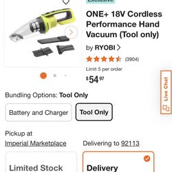 RYOBI Vacume And Battery