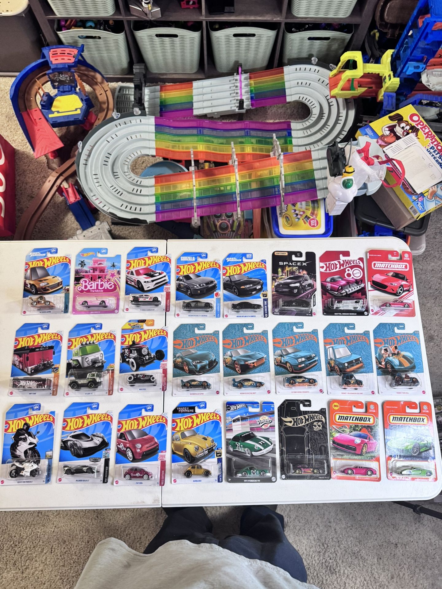 Hotwheels And Matchbox Mix Lot Of 24. Hard To Find Cards.