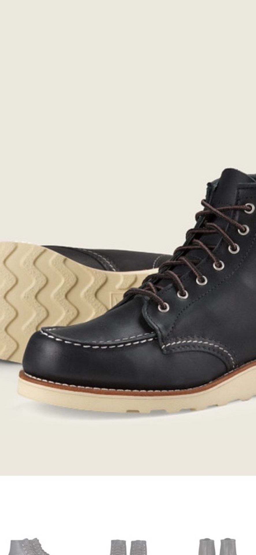 SIZE RED WING THE CLASSIC MOC WATERPROOF LEATHER SOFT TOE BOOTS