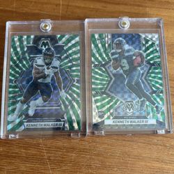 2022 Mosaic Kenneth Walker III RC Green Swirl & 2023 Green Swirl
