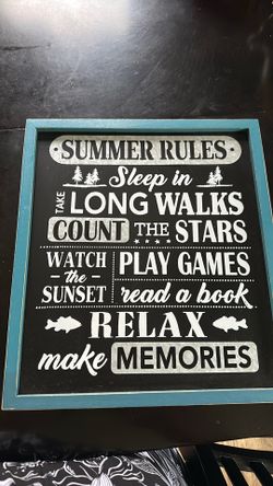 Summer rules chart