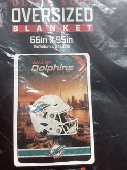 Miami Dolphins NFL Oversized Throw Blanket
