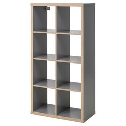Bookshelf/TV Stand Grey/wood Color 8 Cubes