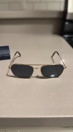 Warby Parker Abe Sunglasses – Polished Gold, Extra Wide – Brand New