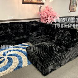 Large Black Sectional 