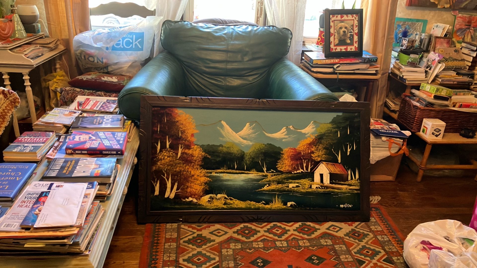 Framed Oil Painting 4’ x 2’ and 2 inches
