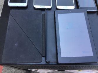 amazon fire tablet sro43kl with black magnetic case FACTORY RESET WIPED CLEAN
