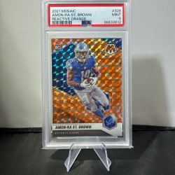 2021 Amon-Ra St. Brown RookiePSA 9 Reactive Orange 
