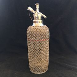 Vintage 1930s Sparklets Seltzer Bottle Wire Mesh Czechoslovakia