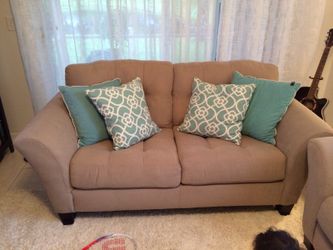 Couch Loveseat and Pillows