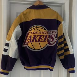 Jeff Hamilton Lakers Leather & Denim Jacket 