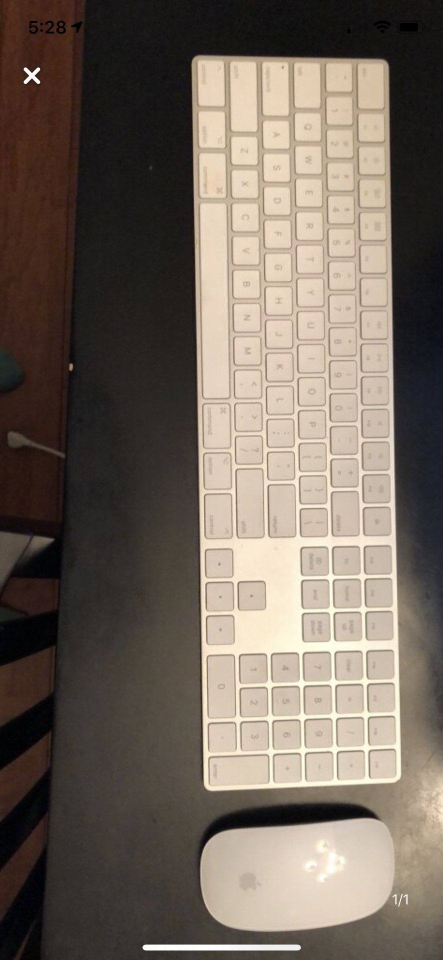 Wireless Apple Numeric Keyboard and Magic Mouse