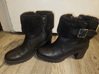 UGG Womens 7M Black Elisiana High Heel Ankle Booties Display WC9