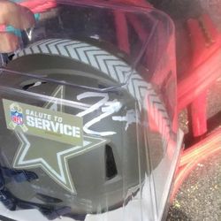 NBA Dream Team 90s ...DeMarcus Lawrence Signed Mini Helmet