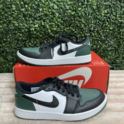 Men's Size 8.5 - Air Jordan 1 Retro Low Golf Noble Green DD9315-107 Black/Green