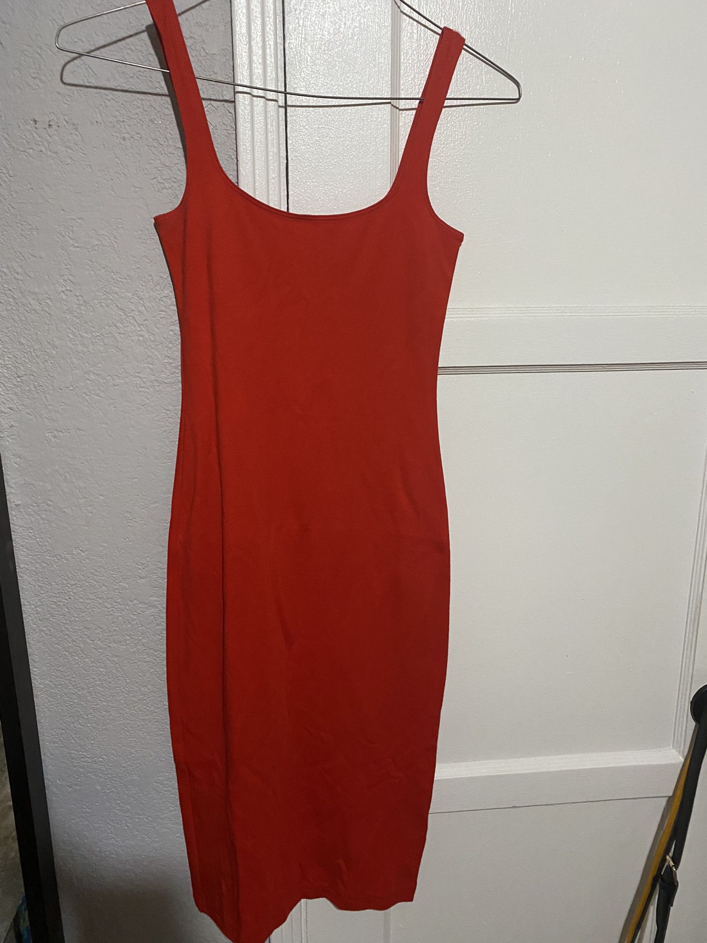 American Apparel RED Ponte Tank Dress.