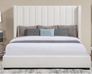 Queen Boucle Bed Frame