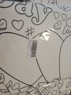 Valentine giant coloring poster/Tablecloth