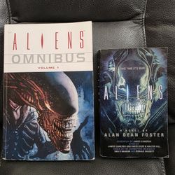 Aliens Omnibus #1 (Dark Horse Comics June 2007) First Edition and Aliens Novel by Alan Dean Foster