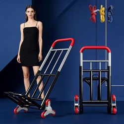 Heavy-Duty Folding Hand Truck with Adjustable Buckle Gear