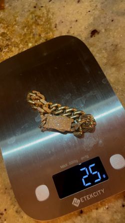 13mm Monaco Bracelet – 10K Gold • 25g • Lab Diamonds