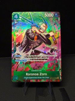 One Piece Card Game Roronoa Zoro Treasure Rare
