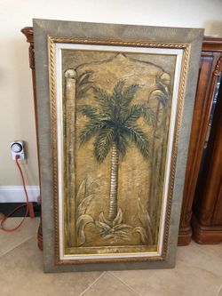 Large Oil Palm Tree Painting
