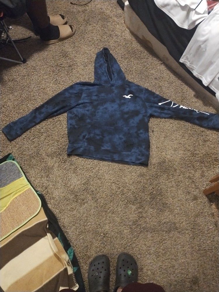 Navy And Black Mix Hollister Hoodie