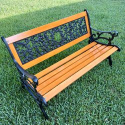 Elegant, heavy-duty garden bench