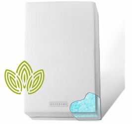Organic Cotton Dual-Sided Crib Mattress | 2-Stage Premium Memory Foam CertiPUR-US Hypoallergenic Baby Mattress, Firm Support for Infant, Cooling Gel f