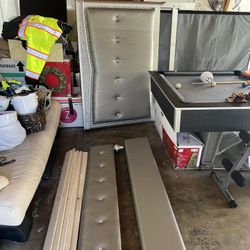 Designer Bed frame, Silver 