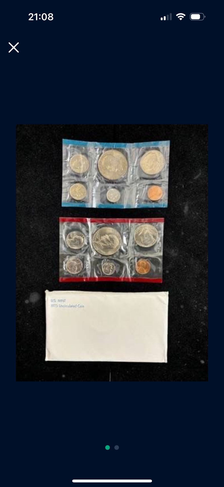 1975 U.S. Mint Set in OGP -- 12 TOTAL UNCIRCULATED COINS!