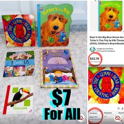 $7 For All Baby Hardcovers Books Lullabies books,educational book counting etc