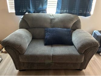 Love seat , sofa, table w/ chairs 45 inch TV and entertainment center