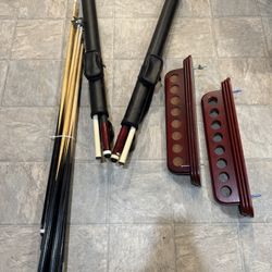 Pool Table Sticks And Stand