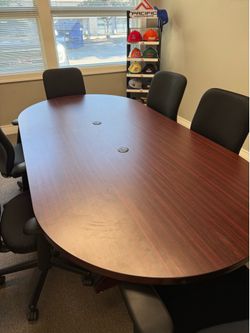 Conference table and 6 chairs