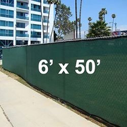 $40 (New in box) 6x50 ft privacy screen fence, mesh shade cover for garden wall yard backyard 