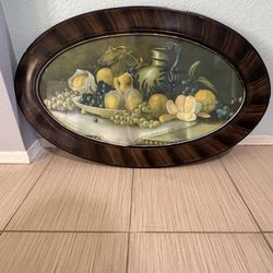 Antique oval fruit picture