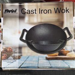 Parini Cast Iron Wok **New**