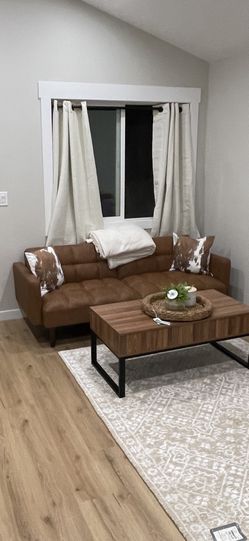 Faux Leather Sofa