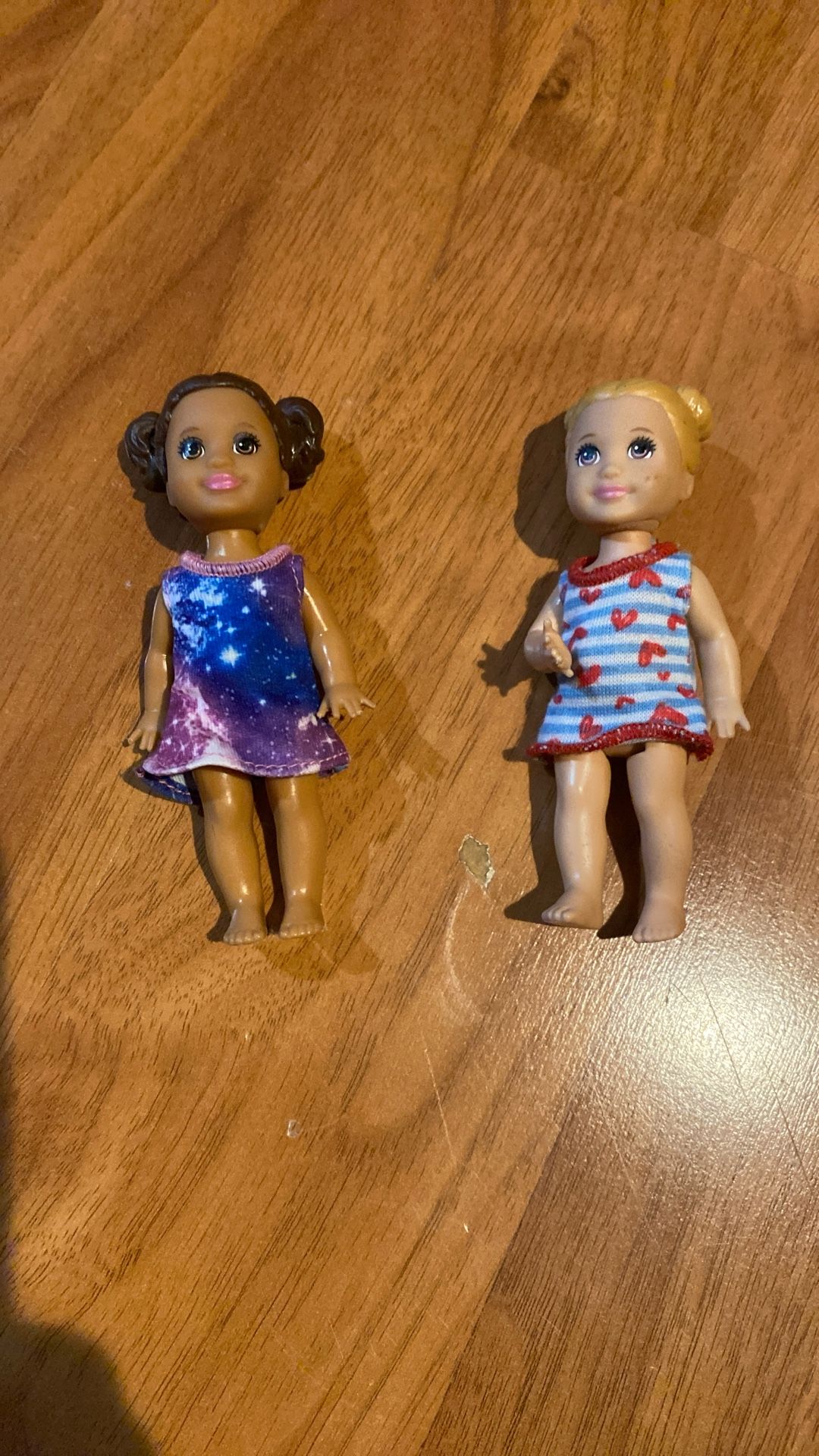Two Barbie Set Toddler Dolls