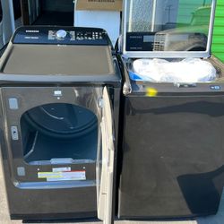 New Samsung Top Washer and Used but Like New Gas Dyer Set