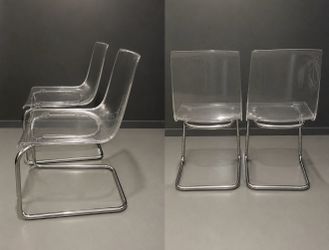 Clear ikea chairs (used) 2