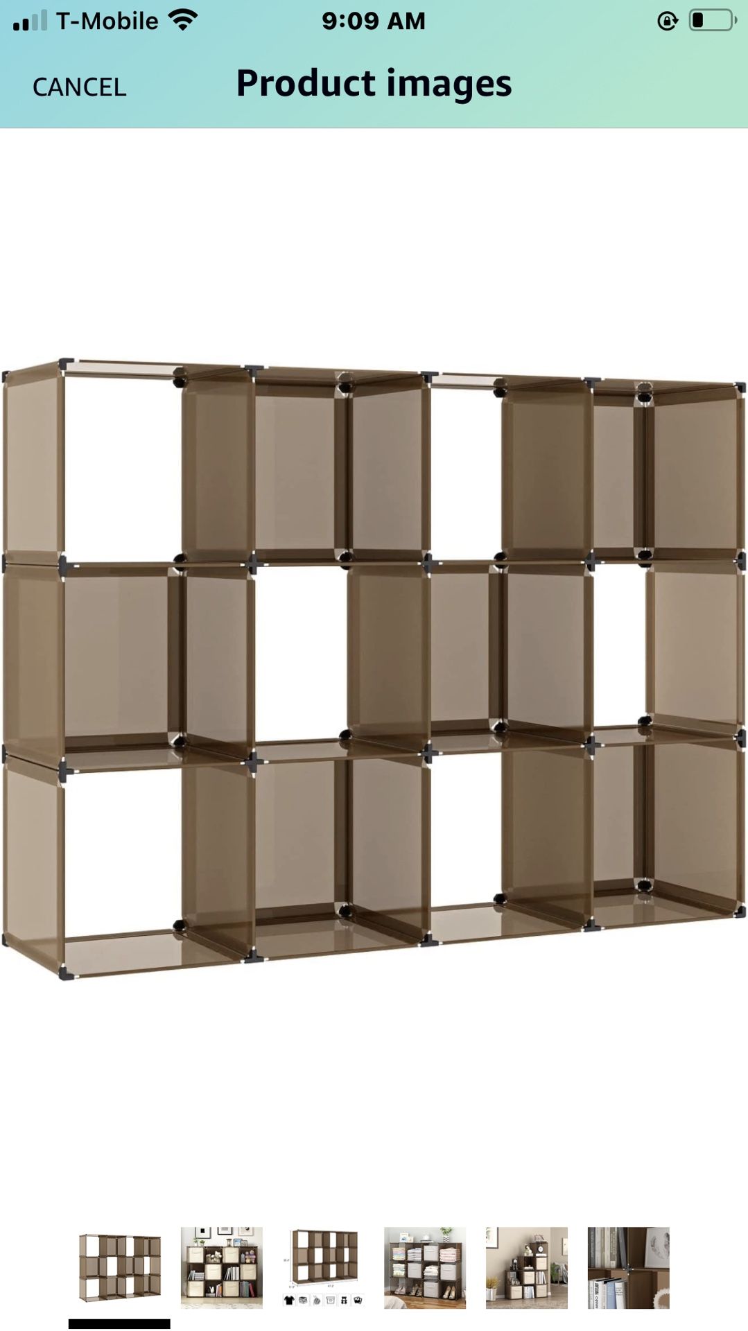 Portable Cube Storage Organizer Cube Storage Shelves Cube Shelf Room Organizer Clothes Storage Cubby Shelving Bookshelf Toy Organizer Cabinet, Brown, 