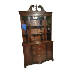 Early 20th Century Antique Mahogany China Cabinet