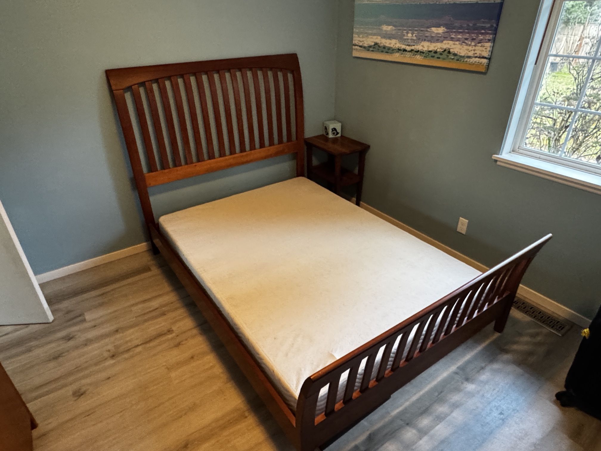 Ethan Allen Bed Frame+ Boxspring. Full Size 