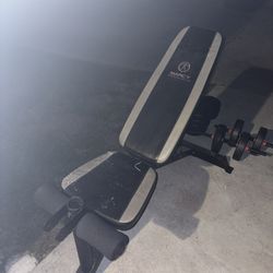 Adjustable bench With Dumbbells 